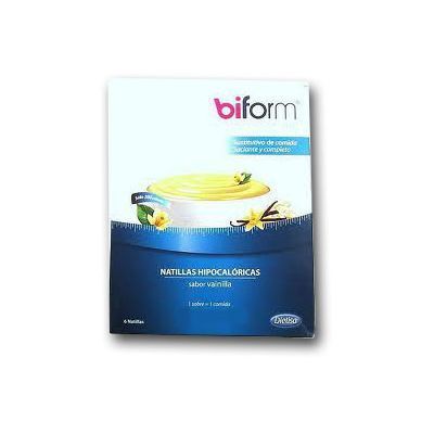 NATILLAS HIPOCALÓRICAS SUSTITUTIVAS SABOR VAINILLA BIFORM 6 sobres de 50 gr, control de peso.
