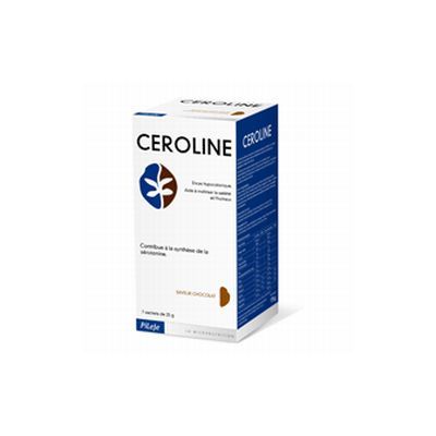 Complemento alimenticio CEROLINE sabor café (cappuccino) 375gr 14sbrs, promueve la relajación, regular la saciedad y los antojos de azúcar.