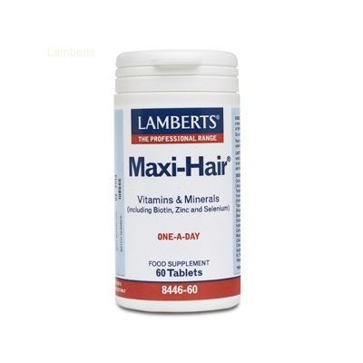 Complejo de vitaminas y minerales MAXI-HAIR 60comp, para la vitalidad, la protección de la piel y el cabello.