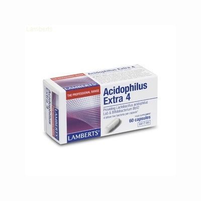 Complemento alimenticio ACIDOFILUS Extra 4 60cap, sistema digestivo.