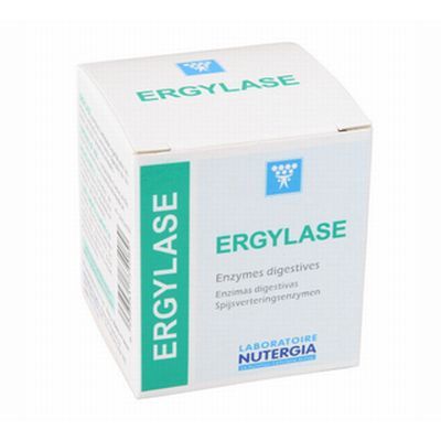 Complemento alimenticio ERGYLASE 30comp, enzimas vegetales digestivas.