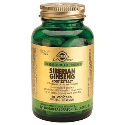EXTRACTO DE RAÍZ DE GINSENG SIBERIANO 60 cap, favorece la resistencia del organismo al esfuerzo.