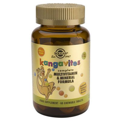 FÓRMULA MULTIVITAMÍNICA Y MULTIMINERAL Kangavites frutas tropicales 60 comp, para el sistema enzimático corporal.