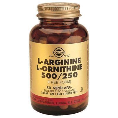 L ARGININA Y L ORNITINA 500 250 mg 50 cap, para el sistema inmunitario.