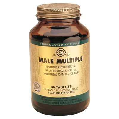 COMPLEJO MULTIVITAMÍNICO Y MULTIMINERAL CON LICOPENO PARA EL HOMBRE Male Multiple 60 comp, sistema enzimático corporal.