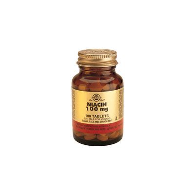 VITAMINA B3 NIACINA Niacin 100 mg 100 comp, para la salud de la piel, la lengua y el aparato digestivo.