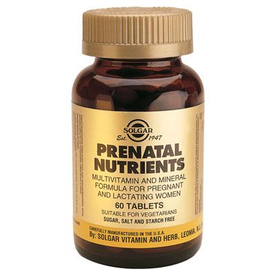 NUTRIENTES PRENATALES Prenatal Nutrients 60 comp, para mujeres embarazadas y en la lactancia.