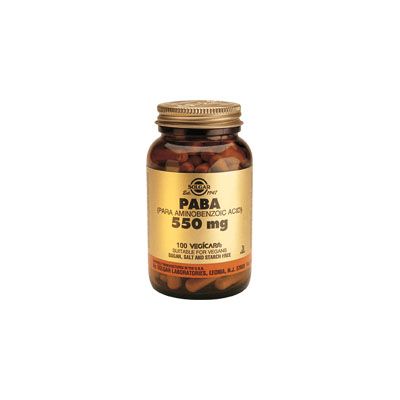 ÁCIDO PARA AMINOBENZOICO PABA 550 mg 100 cap, sistema enzimático.
