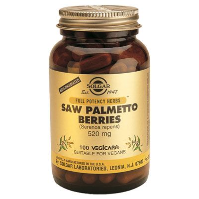 SABAL BAYAS Saw Palmetto Berries 520 mg 100 cap, acción desinflamatoria sobre la próstata y la uretra.