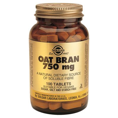 FIBRA SALVADO DE AVENA Oat Bran 750 mg 100 comp, sistema digestivo.