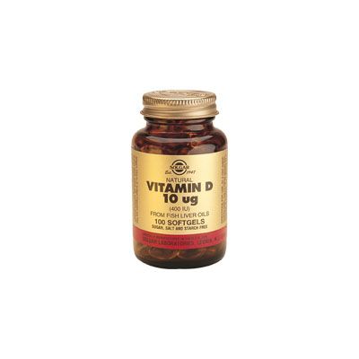VITAMINA D 400 UI 10 mcg 100 cap, salud ocular, huesos y dientes.