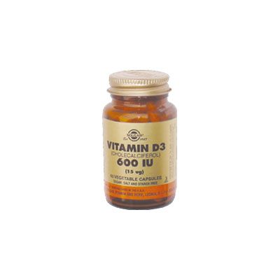 VITAMINA D3 600 UI 15 mcg 60 cap, huesos y dientes.