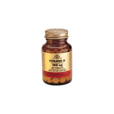 VITAMINA K FITONADIONA 100 mcg 100 comp, salud de los huesos y correcta coagulación de la sangre.