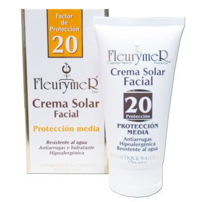Crema Solar Facial F-20 80ml, protección solar.