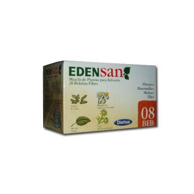 Mezcla de plantas para Infusión EDENSAN 08 BEB 20 bolsitas filtro, sistema digestivo.