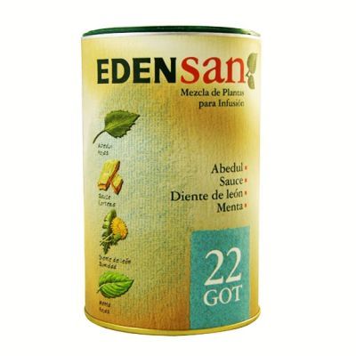 Mezcla de plantas para Infusión EDENSAN 22 GOT bote 75 g, gota y ácido úrico.