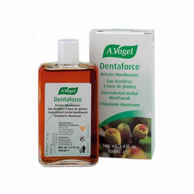 Enjuague bucal DENTAFORCE BIOFORCE 100ml, refresca la boca, desinfecta y reafirma las encías.