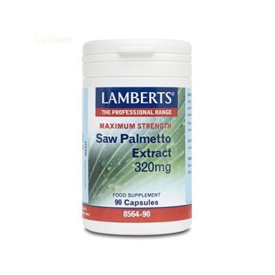Extracto de Saw Palmetto 320mg 90cap, para casos de alopecia y problemas de hiperplasia prostática.