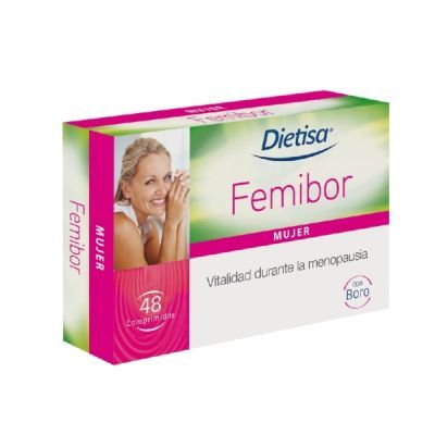 Preparado nutricional FEMIBOR 48 comp, menopausia y regla.