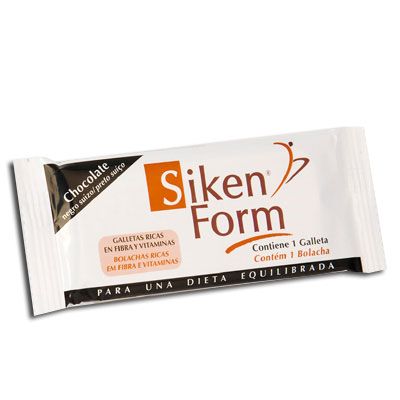 Galleta Chocolate Negro Suizo SIKENFORM 28 unidades, control de peso.