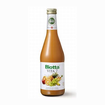 JUGO DE FRUTAS-VITA 7 BIOTTA BIOFORCE 500ml, complemento dietético, inmunoestimulante y multivitamínico.