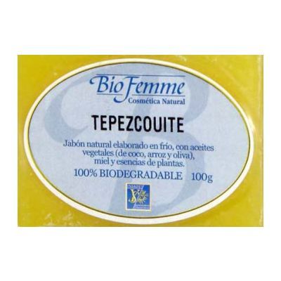 Jabón de TEPEZCOHUITE 100gr BIOFEMME, regenerador de la piel, eczemas y cicatrizante.