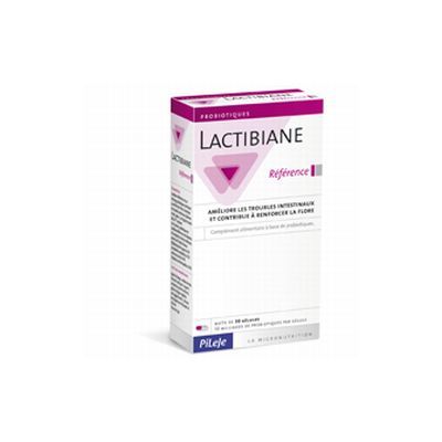 Complemento alimenticio LACTIBIANE reference 30cap, mejora los problemas intestinales y contribuye a reforzar la flora.