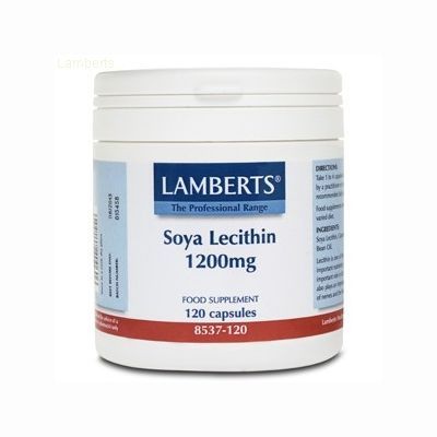 LECITINA DE SOJA 1200mg 120cap, interviene en el metabolismo hepático de las grasas.
