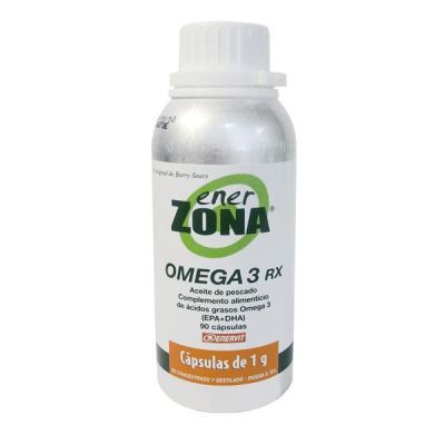 Aceite de Pescado OMEGA 3 RX ENER ZONA 90 cap, colesterol, sistema cardiovascular y memoria.