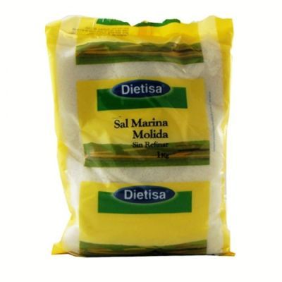 SAL MARINA MOLIDA SIN REFINAR 1 Kg, para sazonar y cocinar toda clase de alimentos.