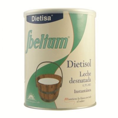 Leche desnatada en polvo SBELIUM DIETISOL 350 g, control de peso.