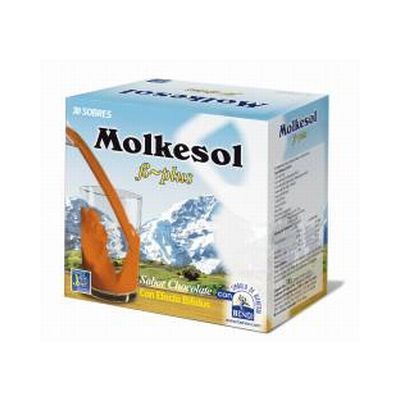 Suero de Leche MOLKESOL BETA PLUS chocolate 30br, control de peso.