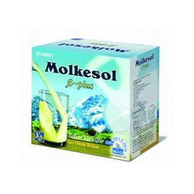 Suero de Leche MOLKESOL BETA PLUS vainilla 30br, control de peso.
