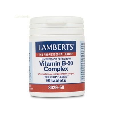 VITAMINA B-50 COMPLEX 60comp, liberación de la energía, bienestar del sistema nervioso y digestivo.