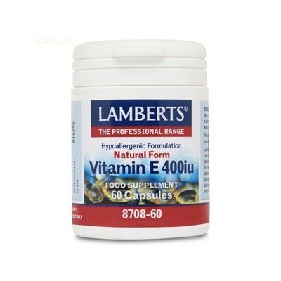 VITAMINA E NATURAL 400ui 60cap, antioxidante dietético, bienestar del corazón, pulmones y vasos sanguíneos.