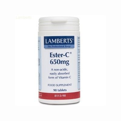 Vitamina C ESTER C 650 mg 90comp, inmunoestimulante, regeneración de células y tejidos.