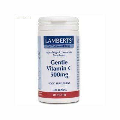 Vitamina C GENTLE 500 mg 100comp, inmunoestimulante, regeneración de células y tejidos.