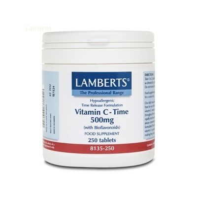 VITAMINA C Liberación Sostenida 500mg 250comp, para el buen estado del sistema inmune, de los huesos, los dientes y las encías.