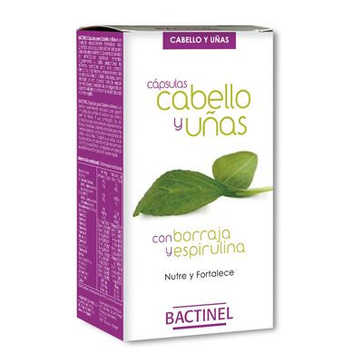 Complemento alimenticio BACTINEL CABELLO Y UÑAS 60 cap, nutre y fortalece.