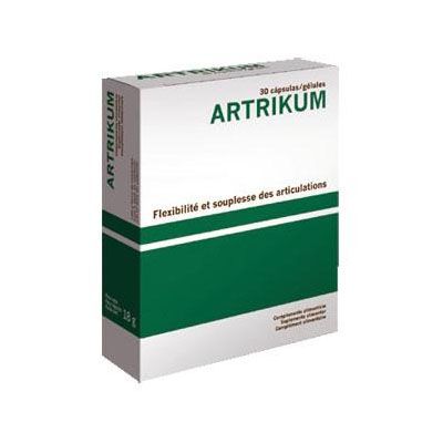 Complemento alimenticio ARTRIKUM 30cap, para fortalecer y dar flexibilidad a las articulaciones.
