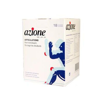 Complemento alimenticio AZIONE UNO 18monodosis de 15ml, ayuda a normalizar el funcionamiento fisiológico de las articulaciones.  