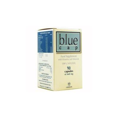 COMPLEMENTO ALIMENTICIO Blue Cap 90 cápsulas, para cuidar la piel.