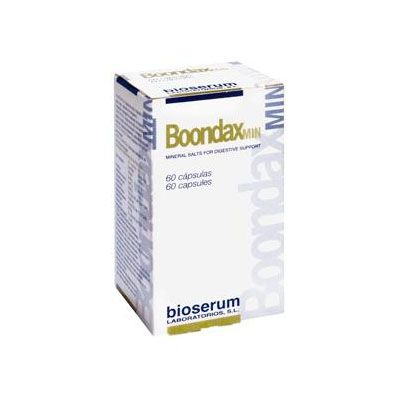 Complemento alimenticio BOONDAX MIN 60cap, para recuperar el equilibrio ácido-base del pH corporal.