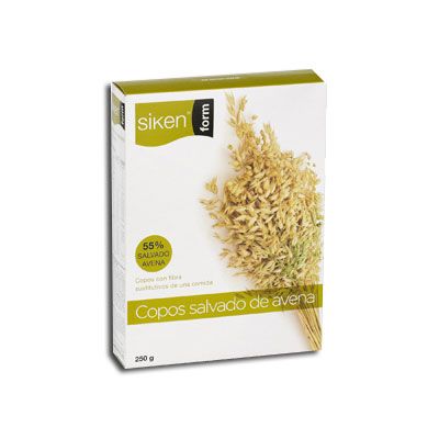 Copos de Salvado de Avena SIKENFORM 250gr, control de peso.