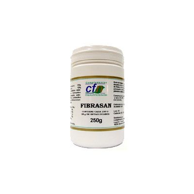 COMPLEMENTO ALIMENTICIO Fibrasan Polvo 250 gr, para el estreñimiento, colesterol y triglicéridos.
