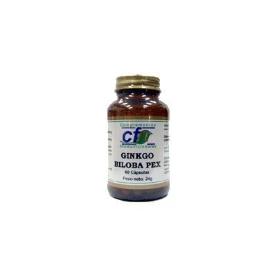 COMPLEMENTO ALIMENTICIO Gingko Biloba Pex 60 cap, para el cerebro, memoria y sistema circulatorio.