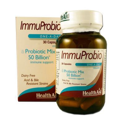 Pre-Probiótico IMMUPROBIO 50.000millones 30cap, para la candidiasis, el estreñimiento crónico y el mal aliento.