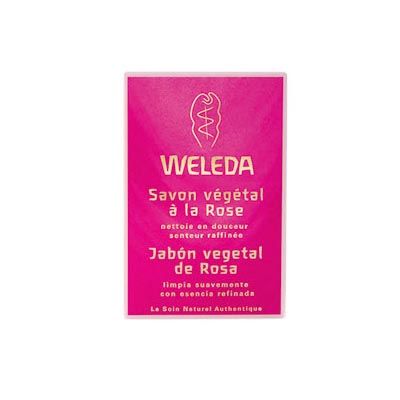 JABÓN DE VEGETAL DE ROSA 100 g, limpia suavemente, sin agredir la piel sensible.