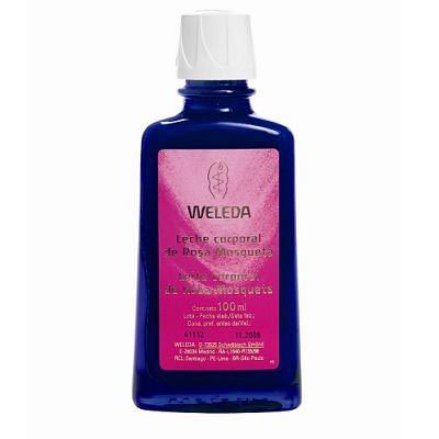 LECHE CORPORAL DE ROSA MOSQUETA 100 ml, hidrata y mejora la elasticidad a la piel.