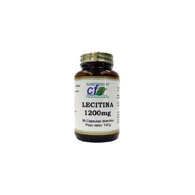 COMPLEMENTO ALIMENTICIO Lecitina 1200 mg 90 cap, para enfermedades cardiovasculares y colesterol.